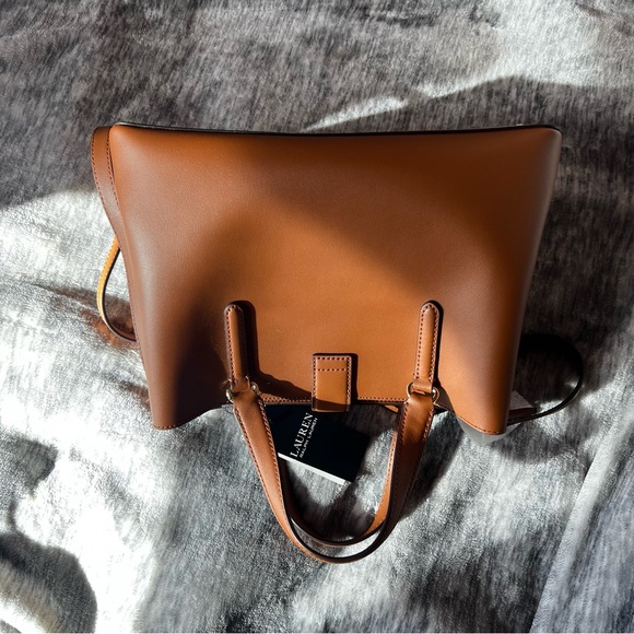 LAUREN BY RALPH LAUREN TAN SHOULDER BAG CROSSBODY LOGO - Picture 6 of 15